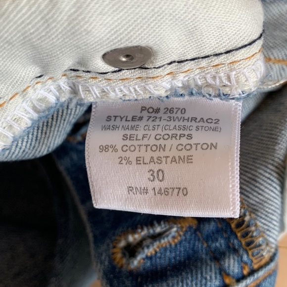 RE/DONE Originals High-Rise Straight Leg Jeans 30 - Picture 6 of 6